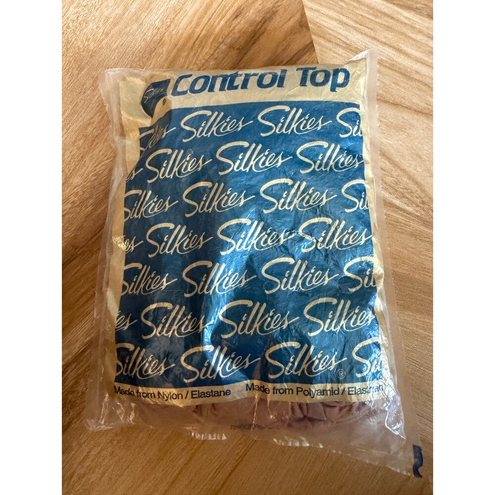 6/$25 Vintage NIP Control Top Silkies XXLarge Natural with Support Leg Nylons